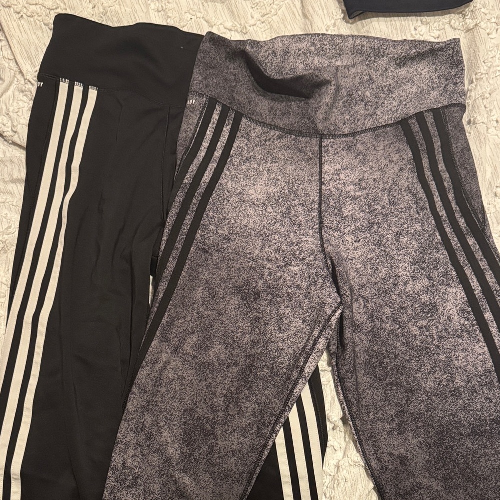 Adidas Black and White Patterned Leggings